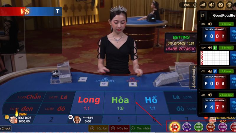Hướng dẫn chơi Rồng Hổ Kubet - 5 Bước Đơn Giản, Xem Ngay! 5 Chọn mức cược và tiến hành cược