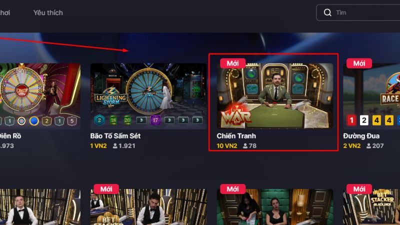 Chiến Tranh Kubet - Khám Phá Luật Chơi, Bảng Trả Thưởng 2 Game Chiến Tranh thuộc mục Live Casino sảnh EVO