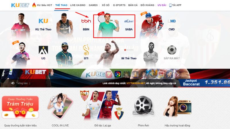Mẹo Cược Chấp Win 80% Tại Sảnh Sabasport Kubet Anh Em Đã Biết? 2 Sabasport Kubet là một trong những sảnh thể thao tiêu biểu